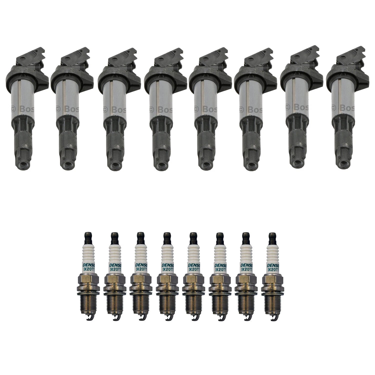 Set of 8 Ignition Coils & Iridium TT Spark Plugs for BMW E60 E63 E65 E53 V8