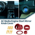 5X AC Media Engine Start Rear View Mirror Knob Cover for Honda CRV (2023)