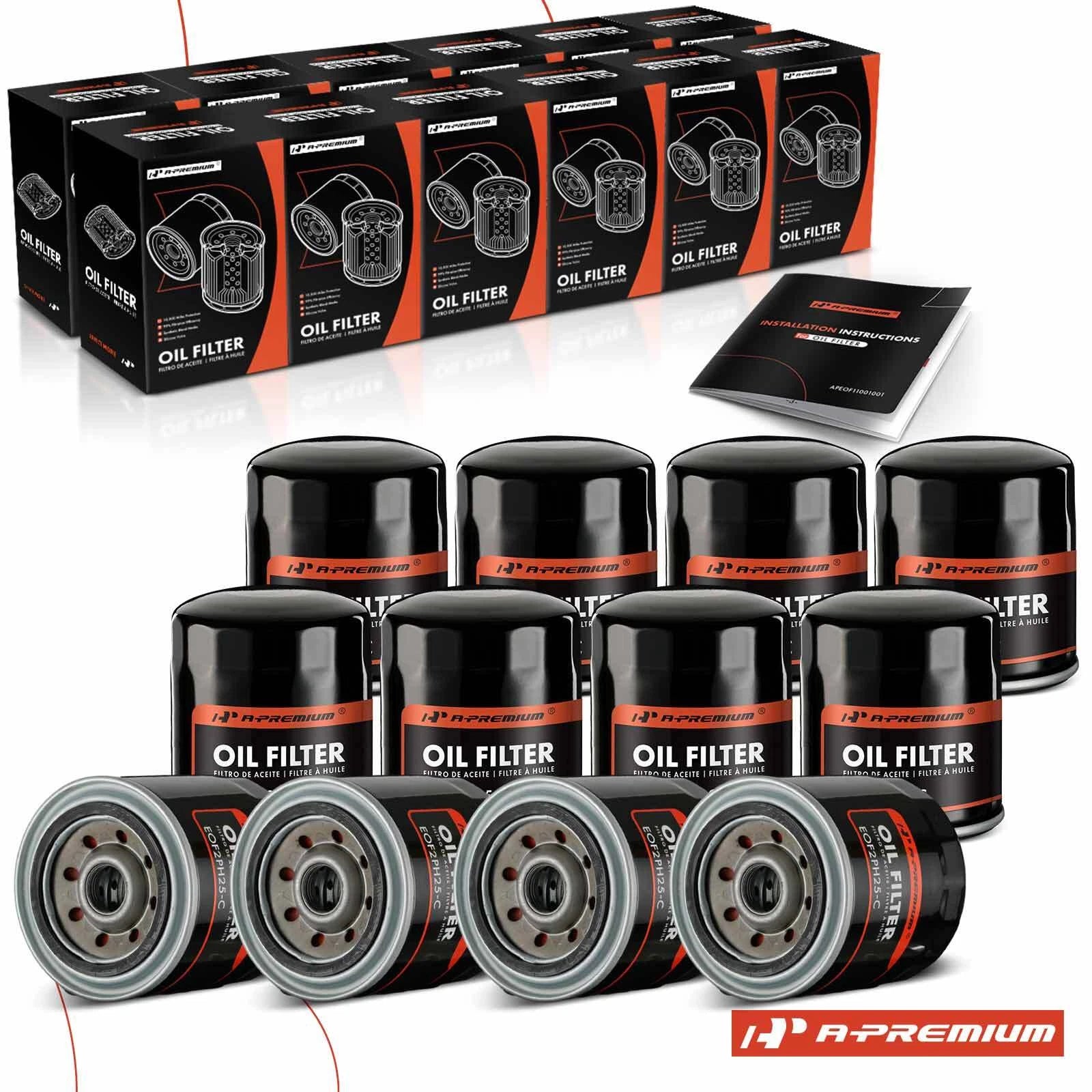 12x Engine Oil Filter for Jeep Cherokee (1974–1975, 1980–1982)