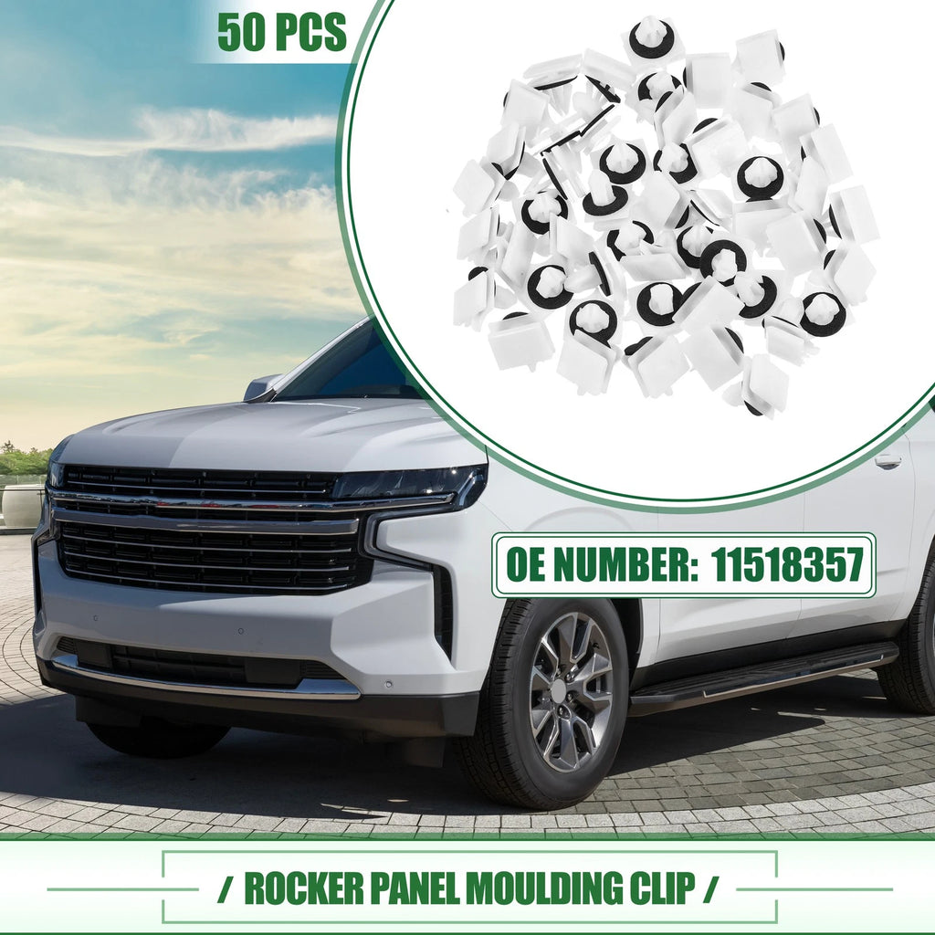 50 Pcs Rocker Panel Clips for Chevrolet Avalanche (2007–2013) No. 11518357