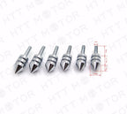 Chrome Spiked Bolt Kit with Well Nuts & Washers for Motorcycle