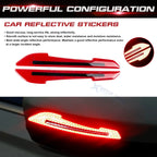 Red Reflective Rearview Mirror Stripe Warning Stickers for Cars (Universal)