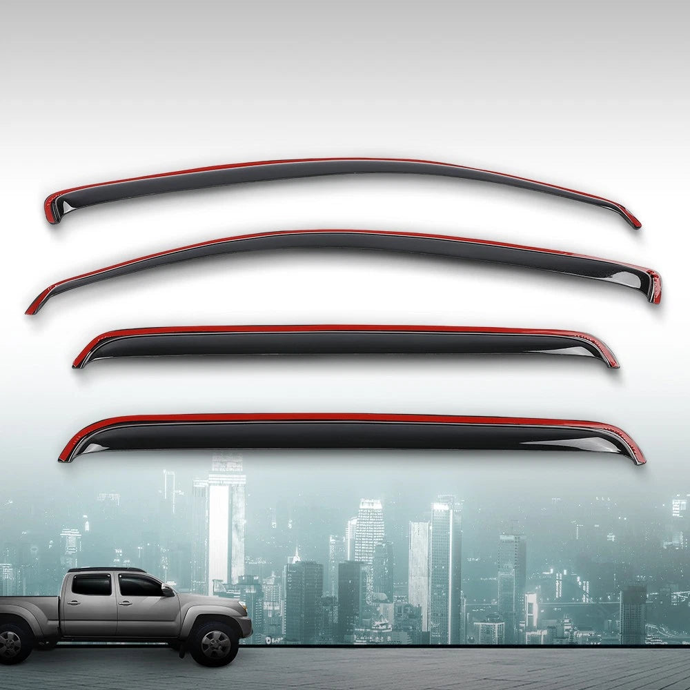 Set of 4 Window Vent Visors for Toyota Tacoma Double Cab