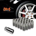 Set of 20 M12X1.25 Gunmetal Closed End Cone Wheel Lug Nuts + Extension 20mm