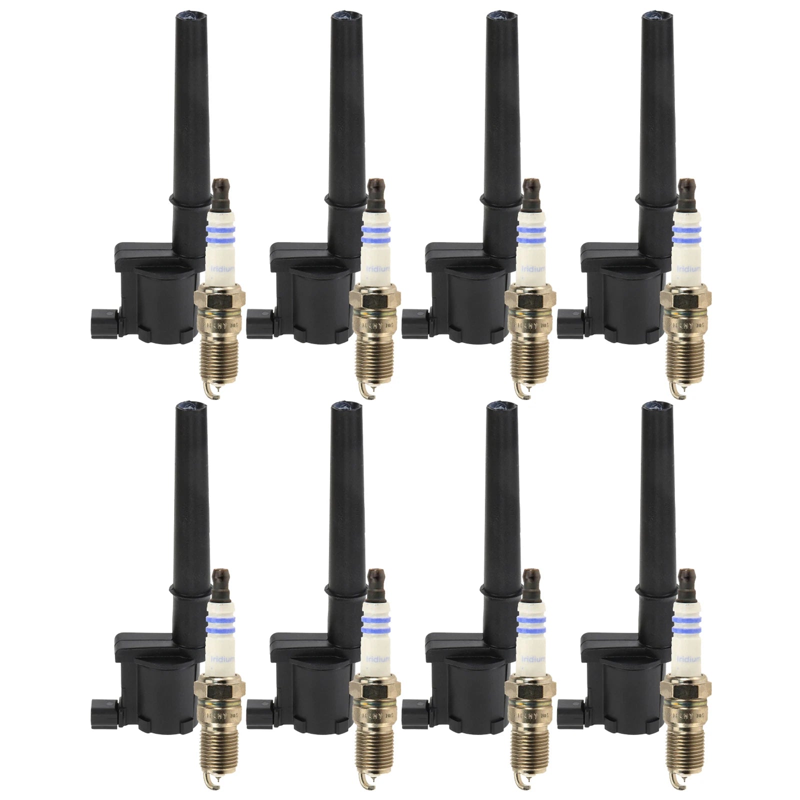 Set of 8 Ignition Coils & 8 Iridium Spark Plugs for Ford Mustang GT (2015–2023)