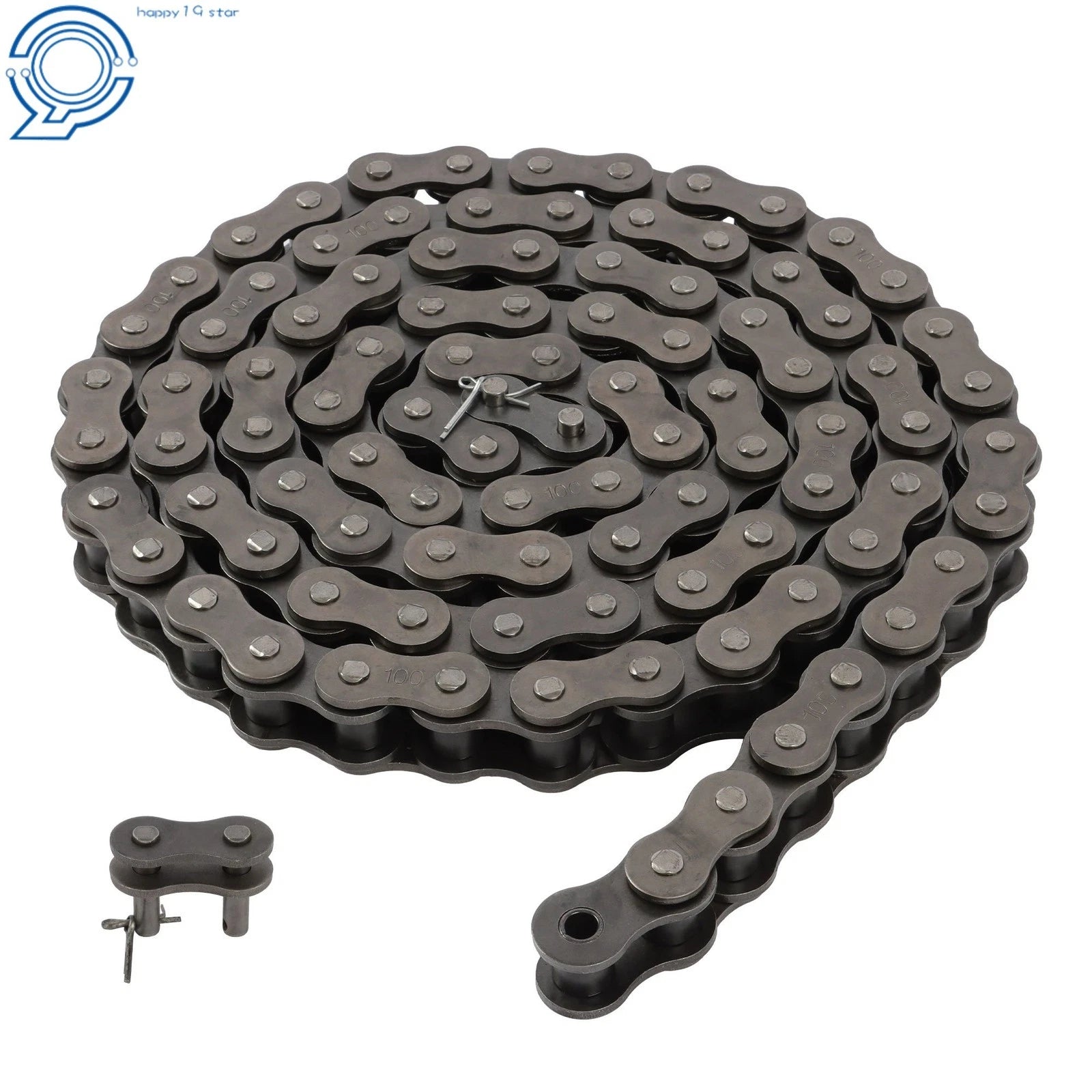 10 Feet Heavy Duty Roller Chain with 1 Connecting Link