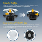 Vented Gas Cap for Fuel Transfer Tank