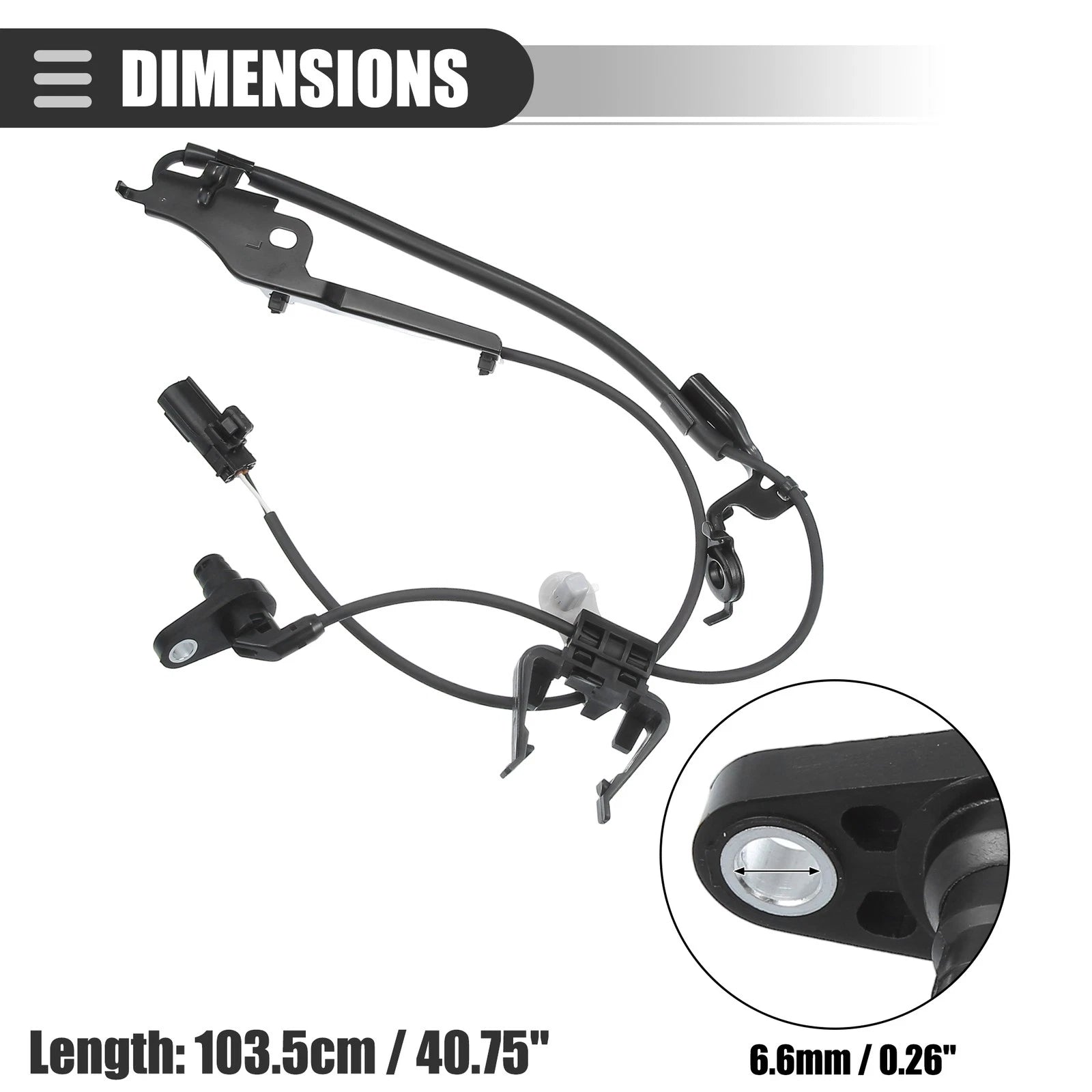Front Left ABS Sensor for Toyota Highlander (2010–2019) NO. 895430E030/895430E020