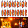 20x Amber 3-LED 4" Side Marker Lights for Truck Trailer