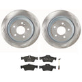 Brembo Rear Brake Kit Low-Met Pads w/ Sensor Coated Disc Rotors for MB C215 C216 (2000–2010)