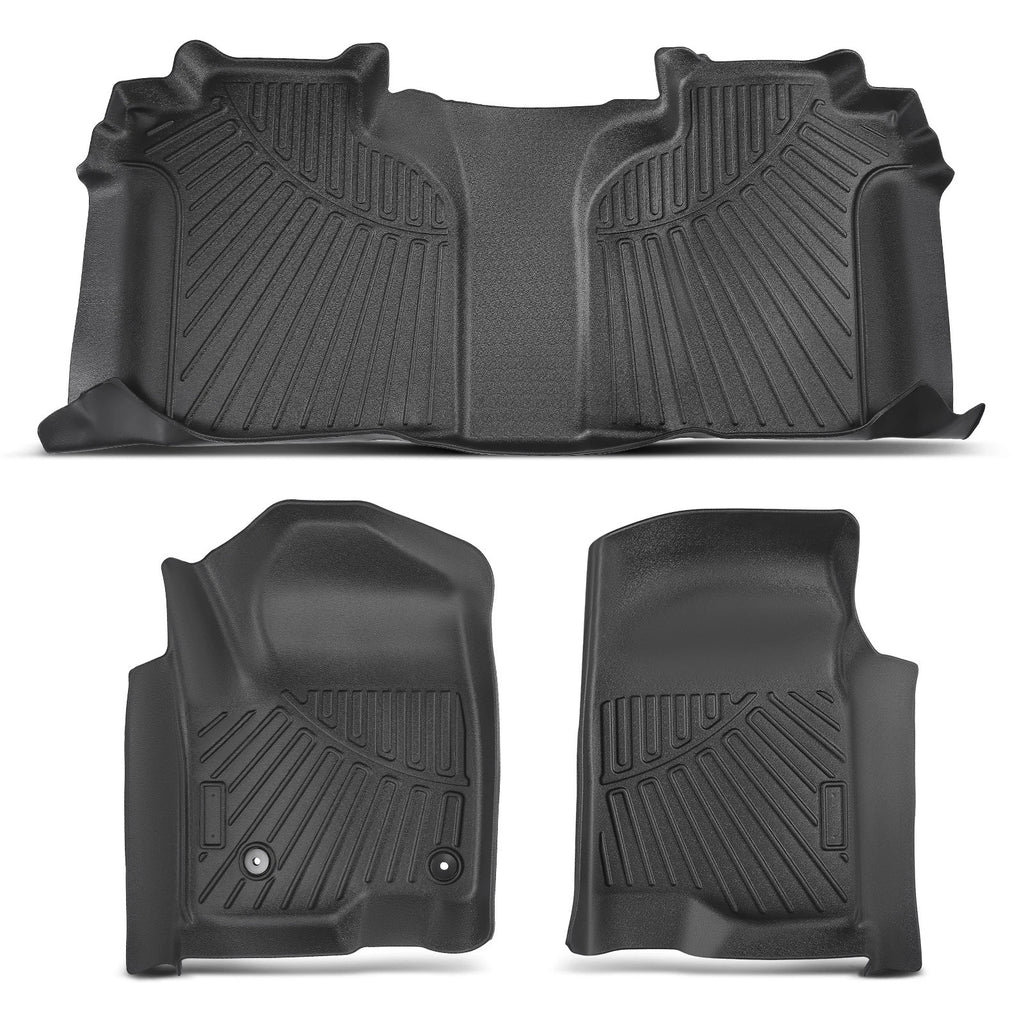 2X Waterproof Floor Mat Liners for GMC Sierra 1500 2500HD 3500HD (2020–2025)