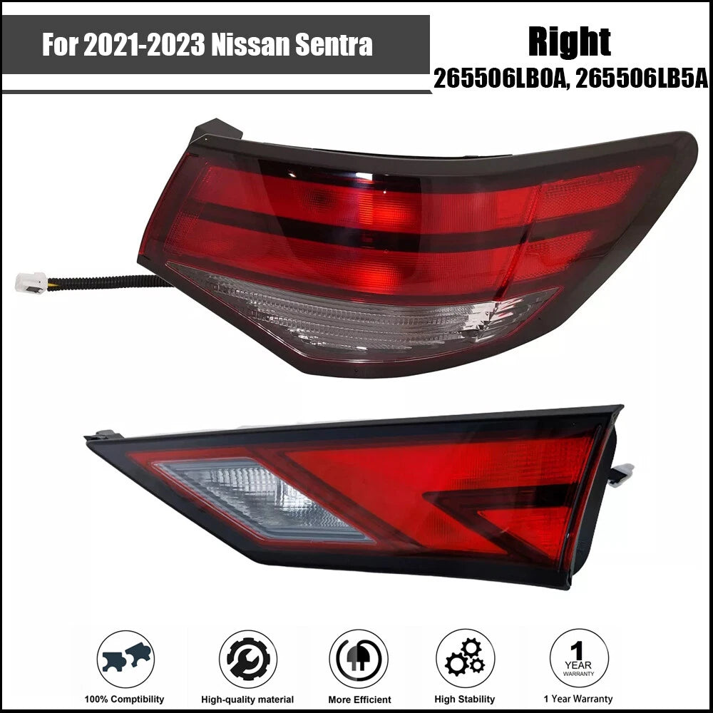 Taillight Assembly for Nissan Sentra (2021–2023) Rear Right Outer & Inner