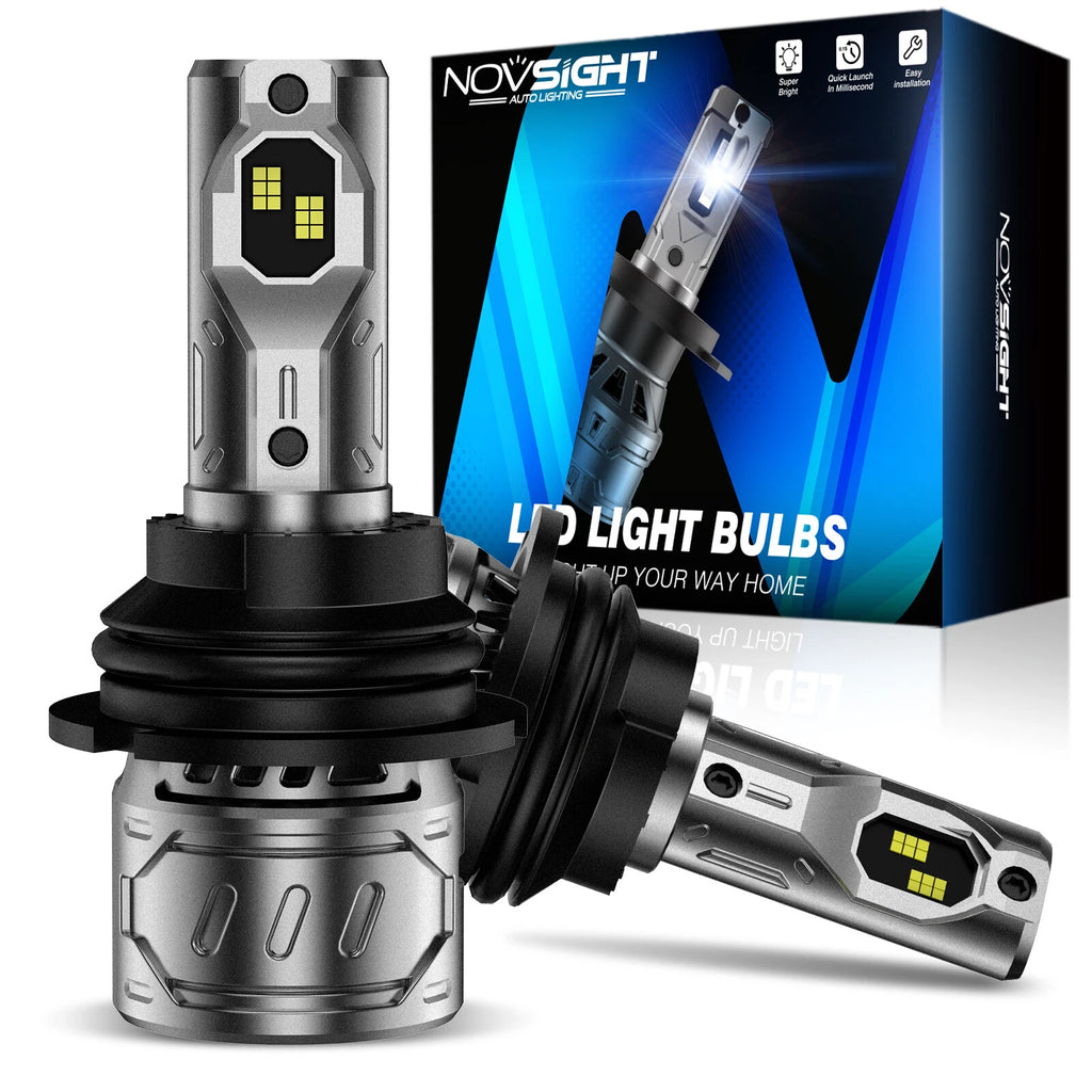 2X Novsight 9004 LED Headlight Bulbs for Ford Mustang (1987–1993) High/Low Beam