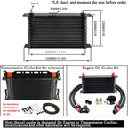 AN10 Transmission Oil Cooler Filter Adapter Kit for Universal Fit (15 Rows)