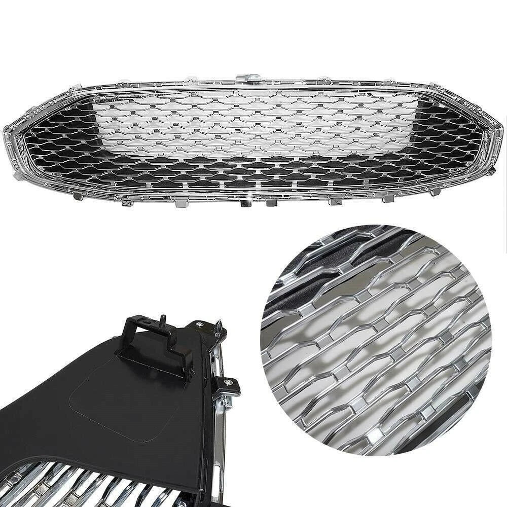 Chrome Honeycomb Front Upper Bumper Grille for Ford Fusion (2019–2020)