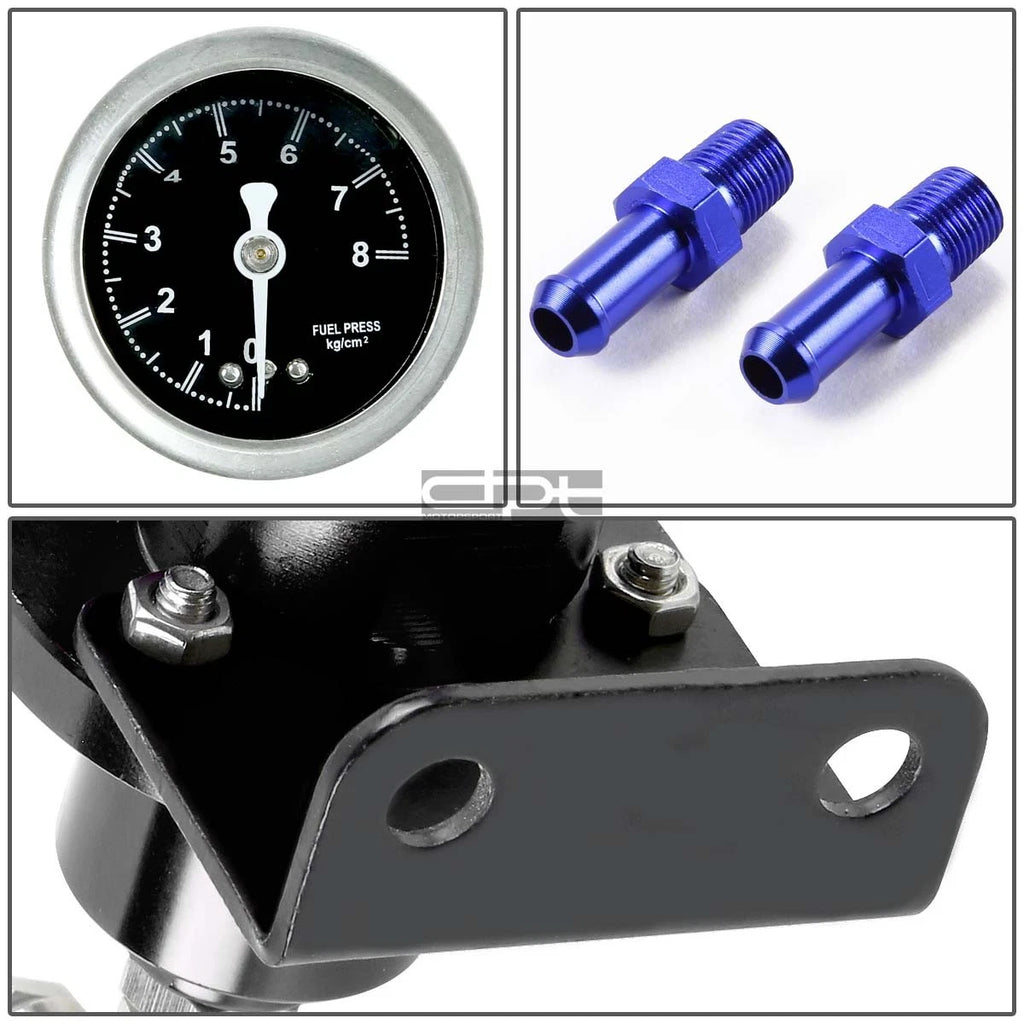 Adjustable Fuel Pressure Regulator with Liquid Gauge for Universal (160 PSI)