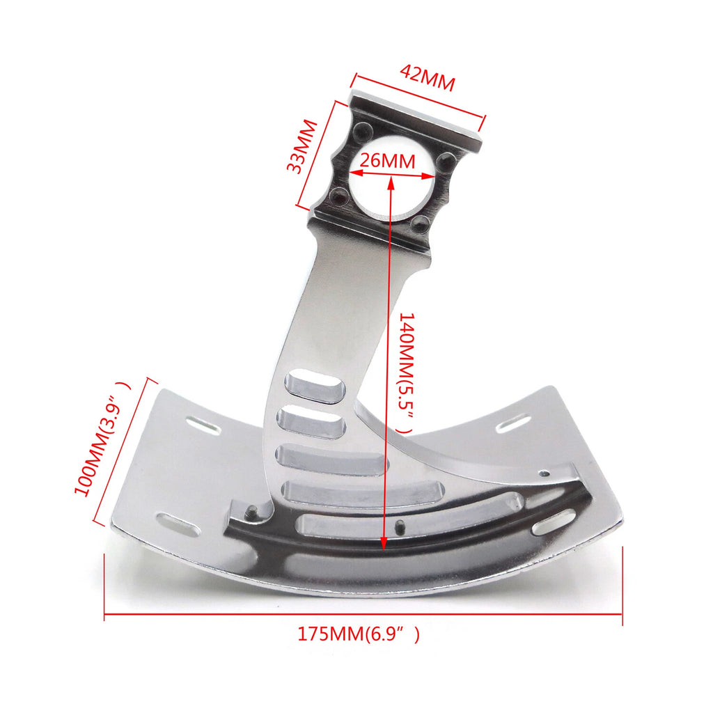 Silver Side Mounted Curved License Plate Bracket for Honda CBR 929R (2000–2001)