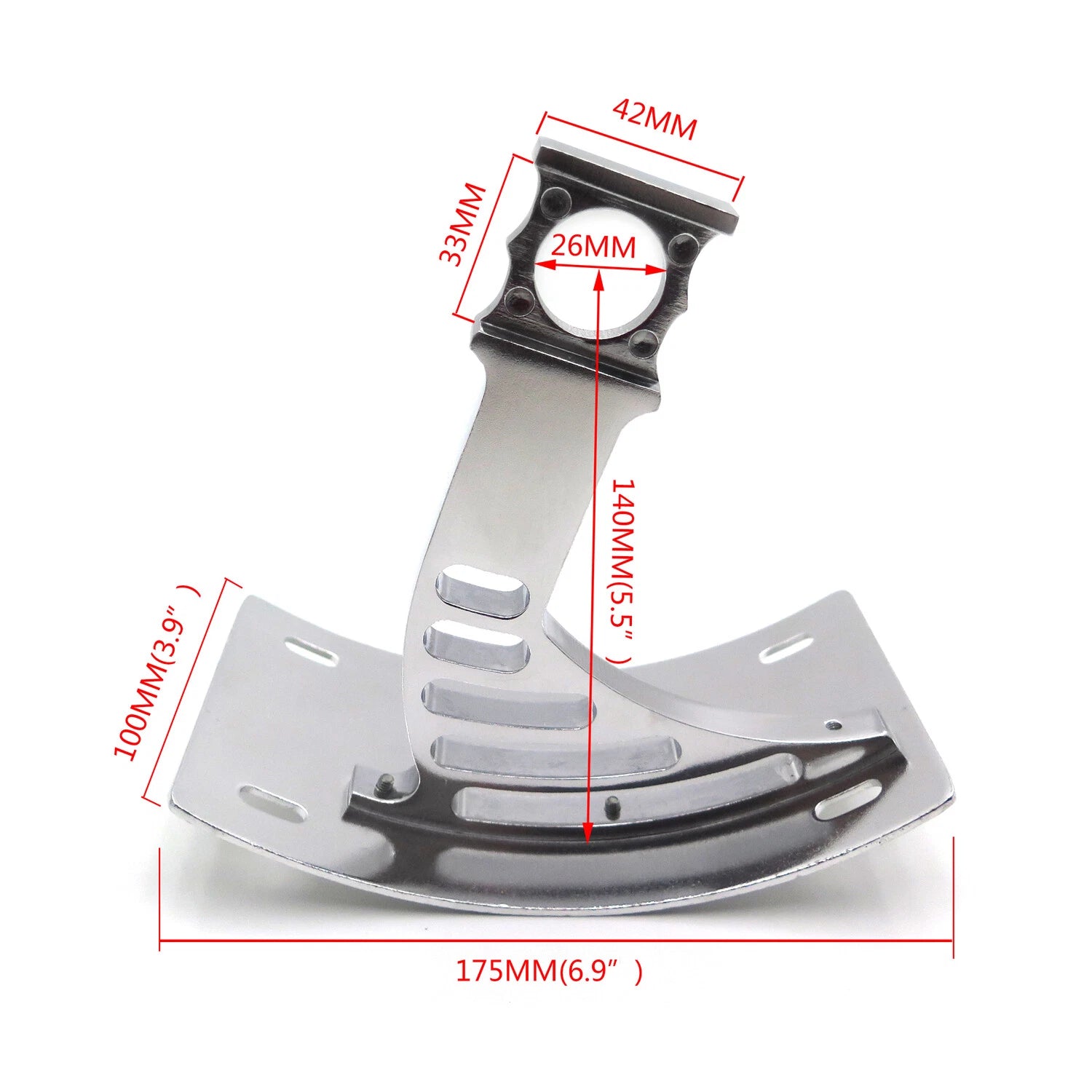 Silver Side Mounted Curved License Plate Bracket for Honda CBR 929R (2000–2001)