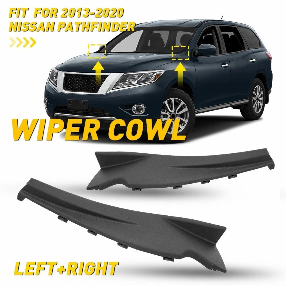 Set of 2 Windshield Wiper Cowl Extension Trim for Nissan Pathfinder (2013–2020)