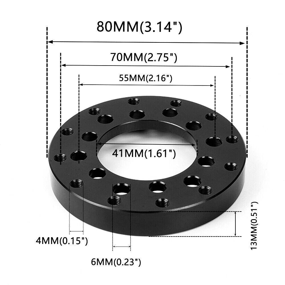 Aluminum Steering Wheel Adapter Plate for Logitech G27 G29 G920 G923