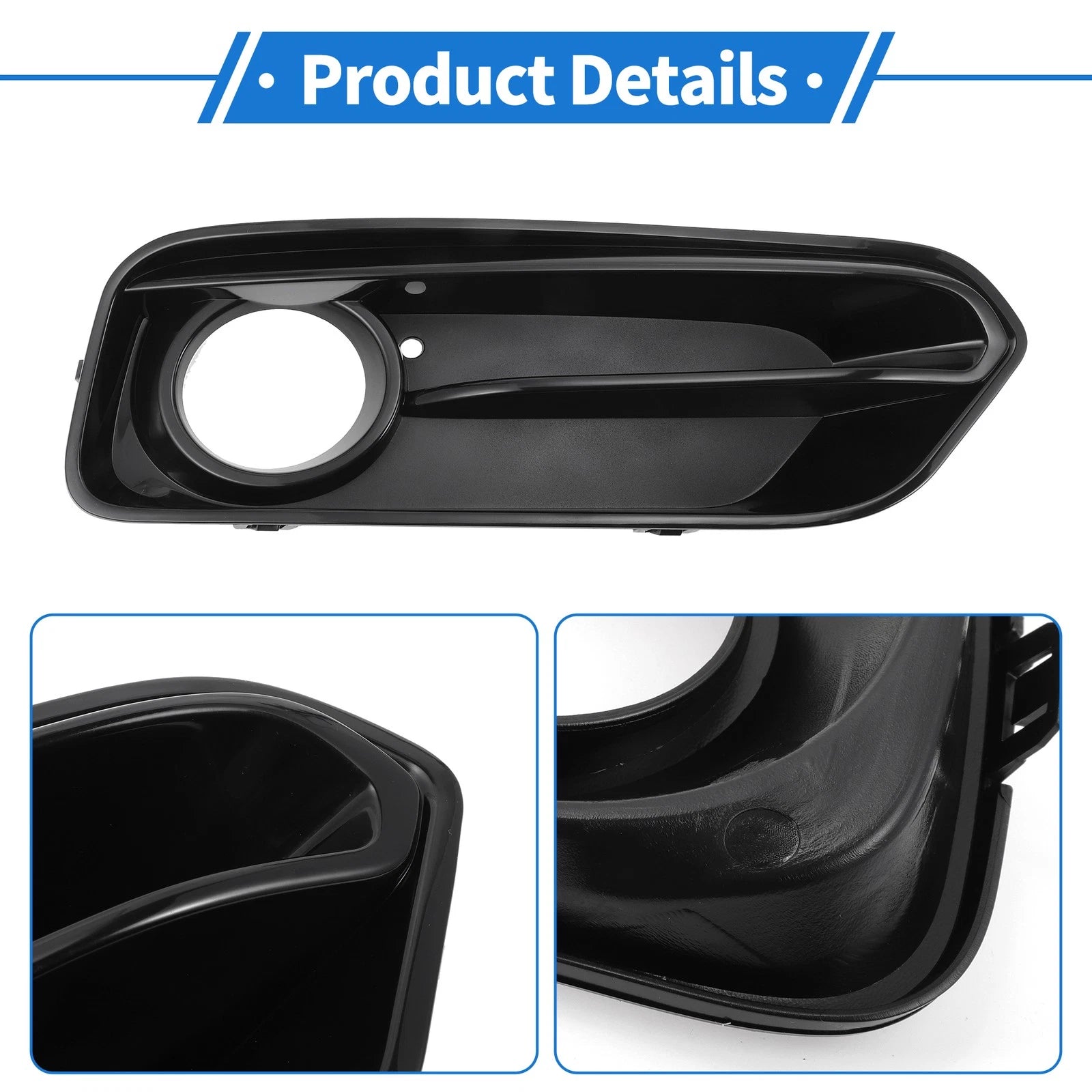 1 Pc Fog Light Grill for BMW 1 Series (2015–2018) No. 51117371668 Black