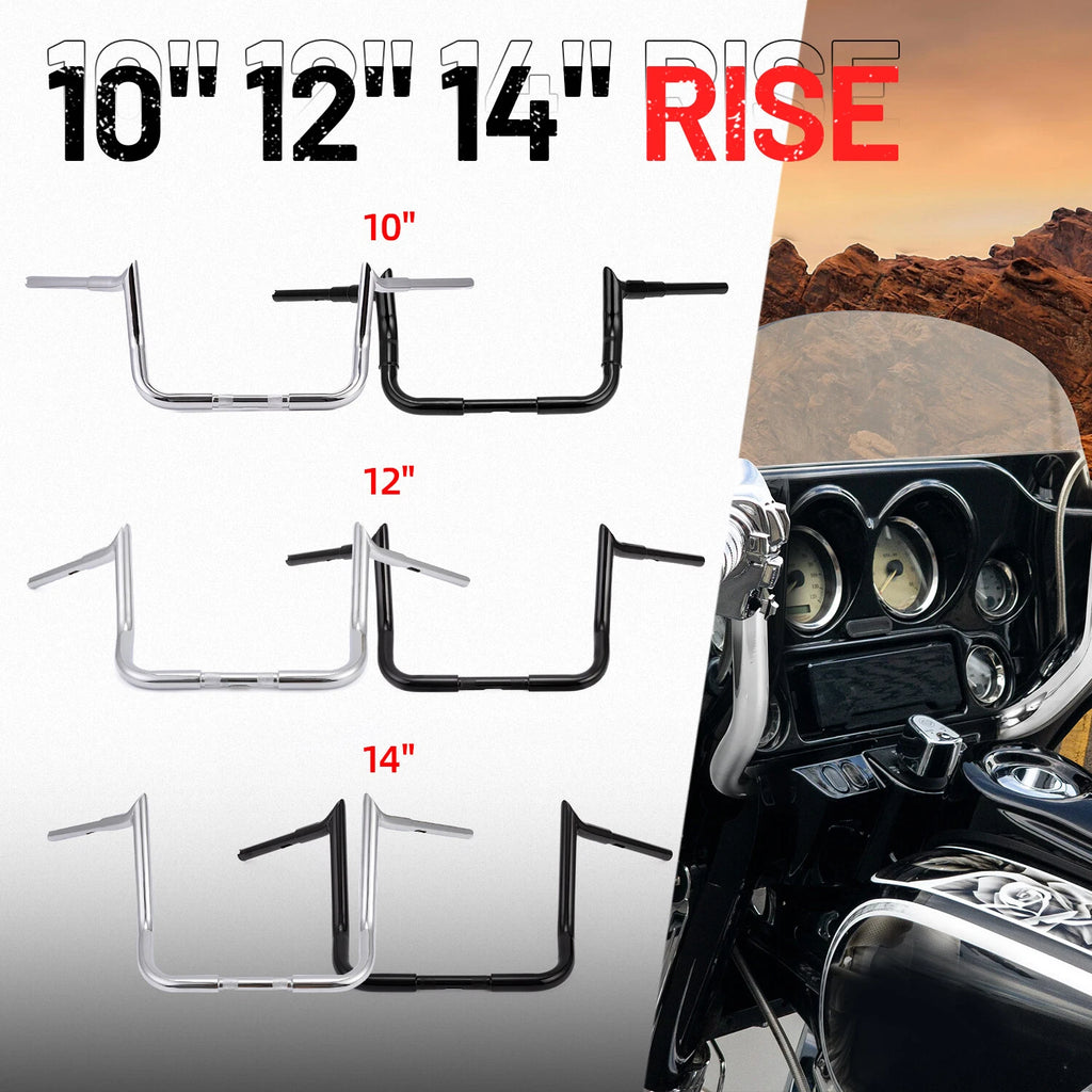 Meathook Ape Hanger Handlebar for Harley Touring Electra Glide (1986–2023)