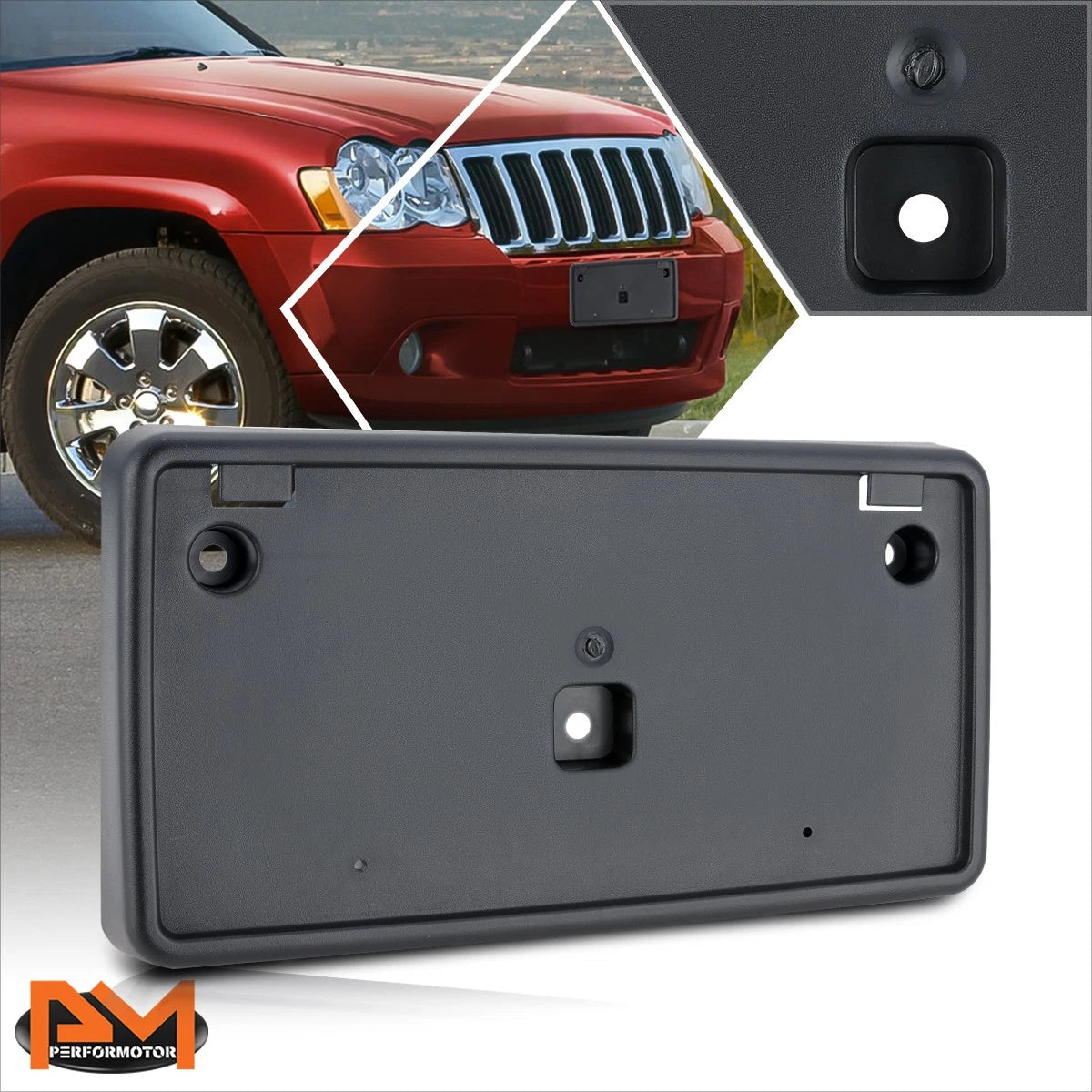 Front Bumper License Plate Mounting Bracket for Jeep Grand Cherokee (2004–2010)