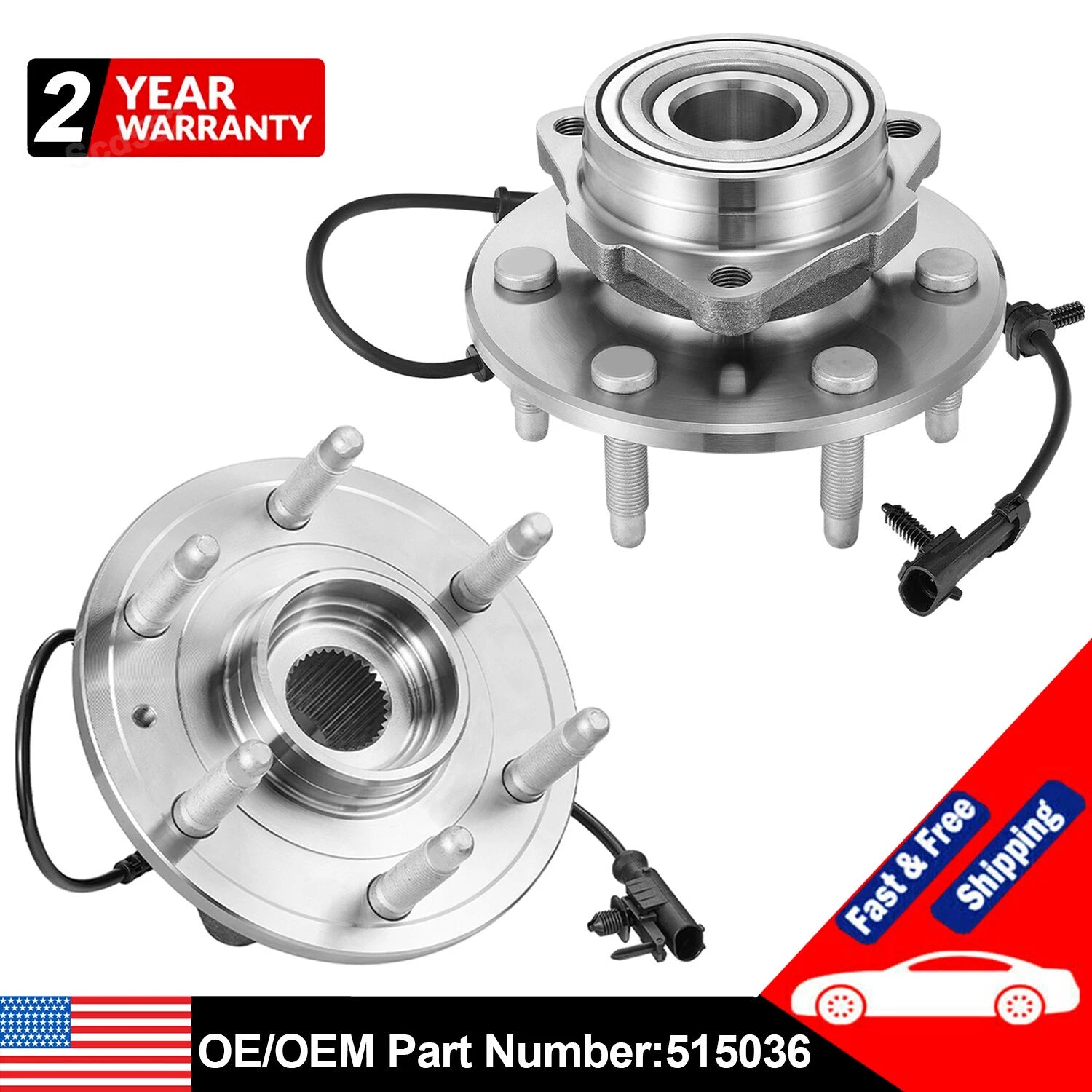 Front Wheel Bearing Hub Assembly for Chevrolet Silverado 1500 & GMC Sierra (1999–2006)