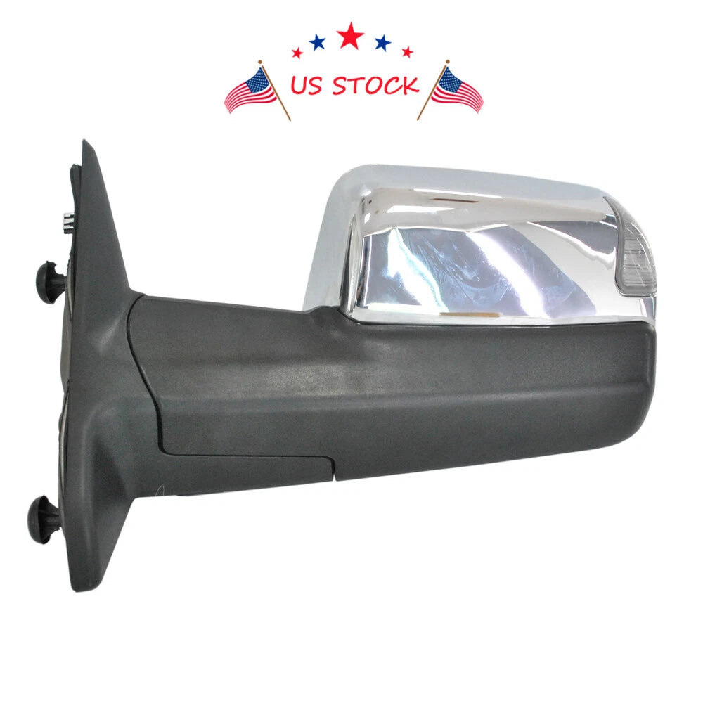 Pair Chrome Power Heated Towing Mirrors for Ram 1500 (2009-2015)