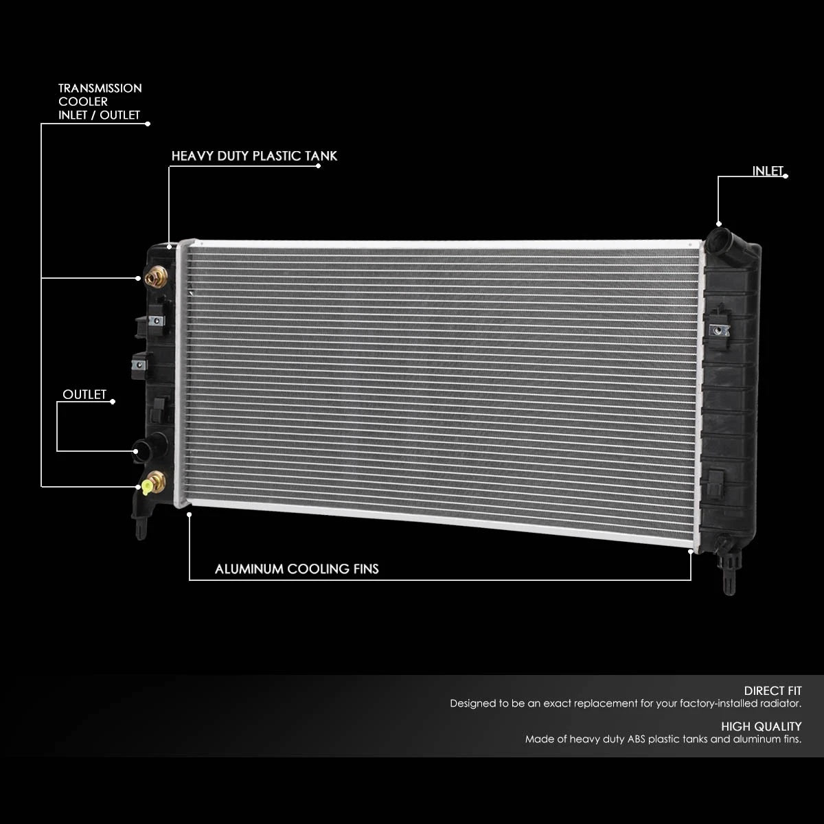 Cooling Radiator for Buick Allure/Chevy Impala (2005–2011) DPI 2827
