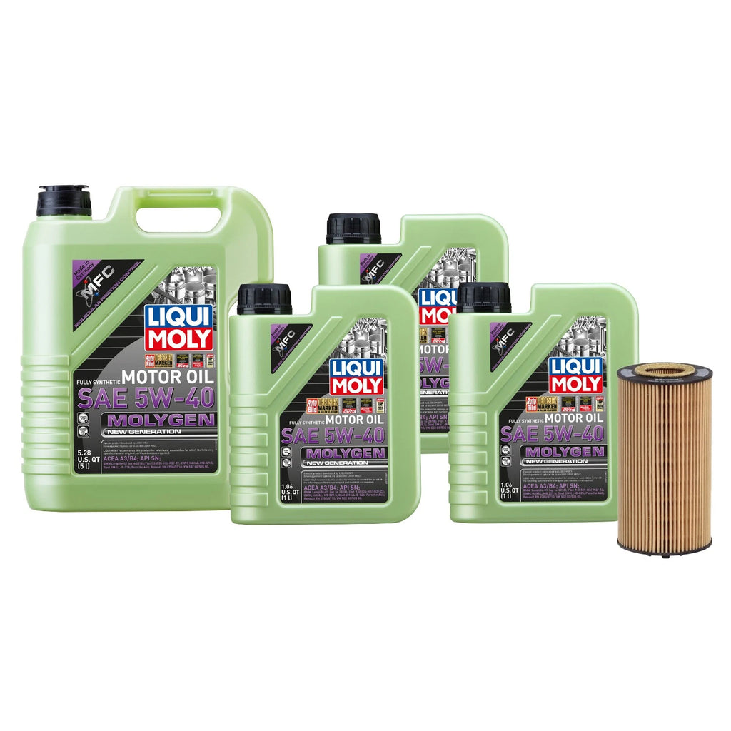 Oil Change Kit for Audi A8 Quattro V8 (2000–2002) - 8L Liqui Moly 5W40, Hengst