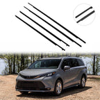 Set of 2 Front & Rear Window Scraper Seal Belt Weatherstrip for Toyota Sienna (2012–2019)