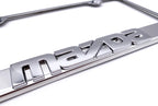 License Plate Frame Chrome 3D Mazda Script for Mazda 3 (2014–2018)