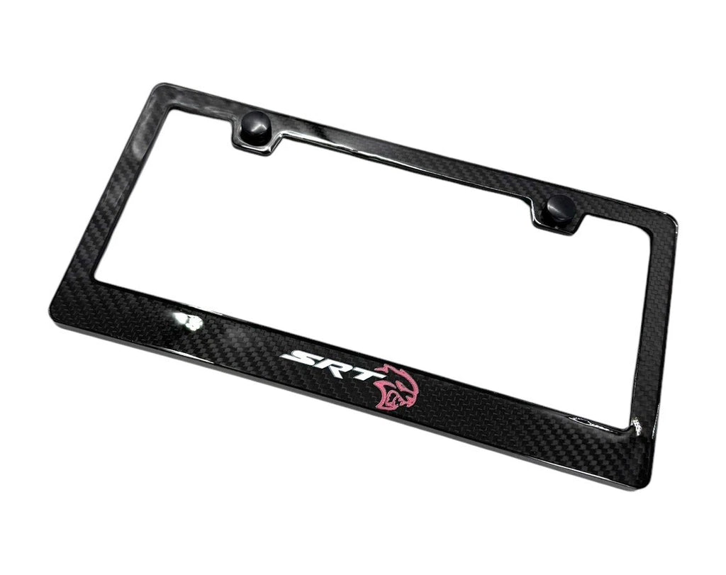 ABS Real Carbon Fiber License Plate Frame for Dodge SRT Hellcat (2015–2023)