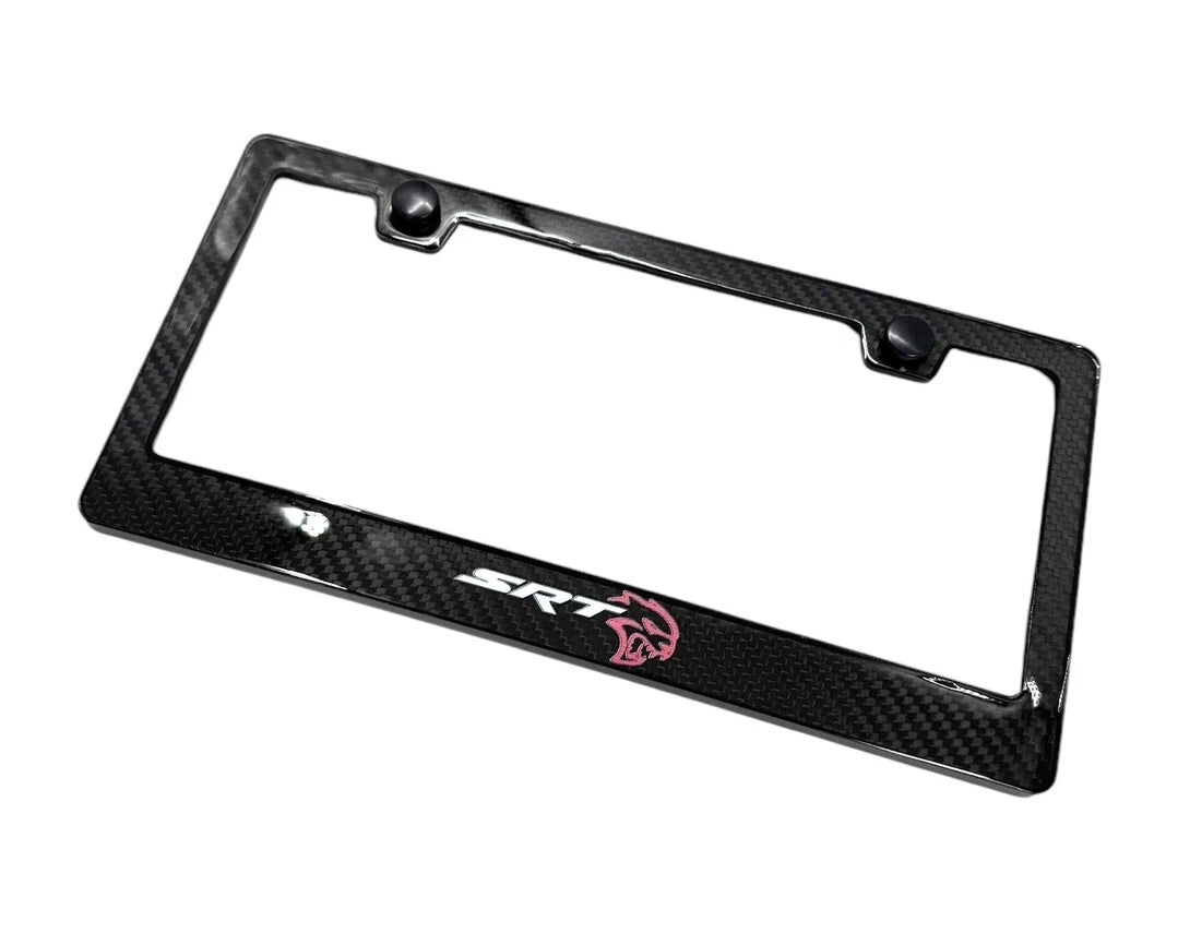 ABS Real Carbon Fiber License Plate Frame for Dodge SRT Hellcat (2015–2023)