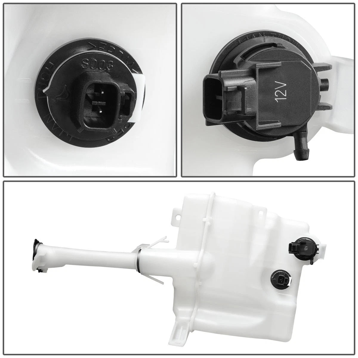 Windshield Washer Reservoir Tank Bottle w/ Level Sensor for Toyota Corolla (2014–2016)