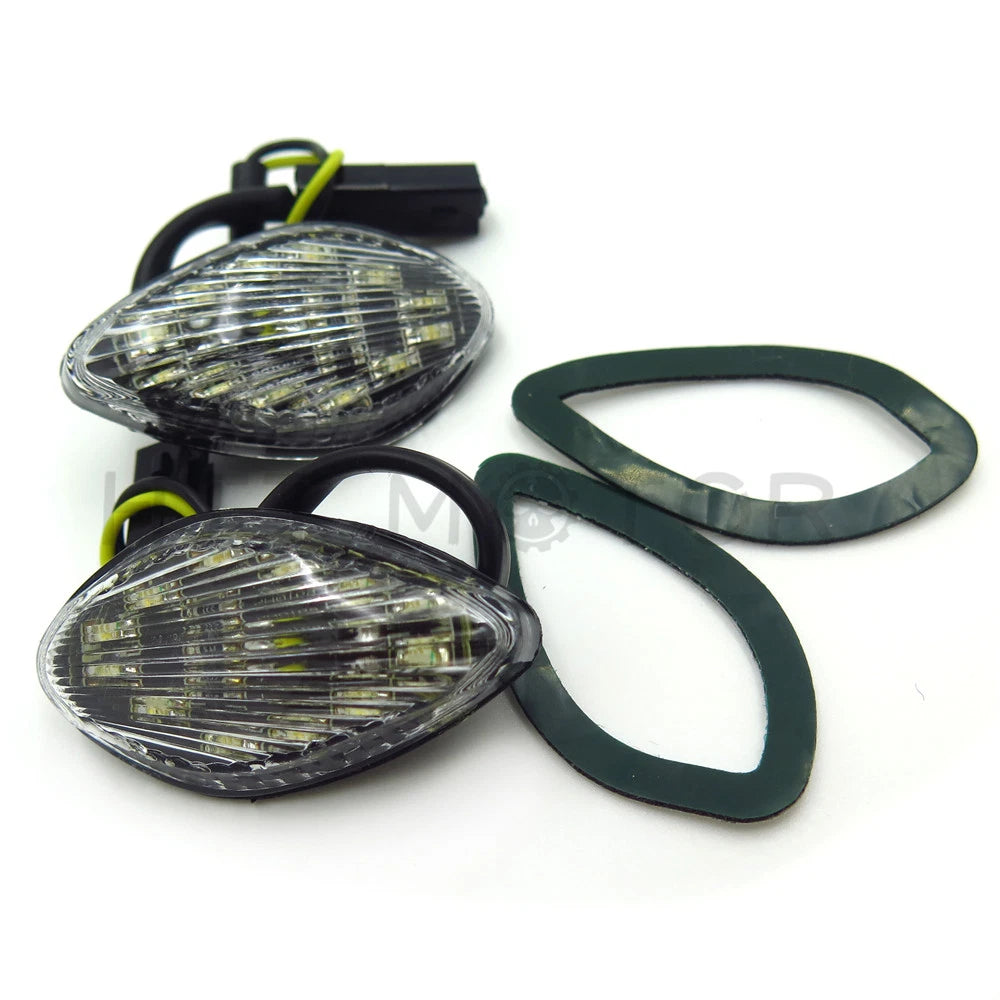 Clear Flush Mount LED Turn Signals for Honda CBR 600 F4i (2001–2007)