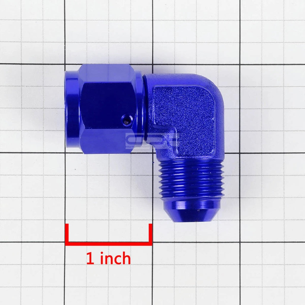 8AN AN-8 Male Female 90 Degree Bulkhead Flare Fitting for Universal Applications