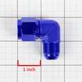 8AN AN-8 Male Female 90 Degree Bulkhead Flare Fitting for Universal Applications