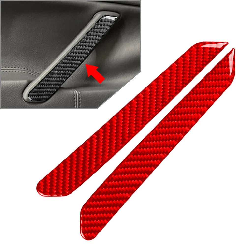 Set of 2 Rear Door Handle Cover Trim for Volkswagen Passat B5 (2001–2005) Red