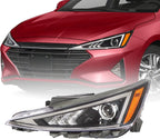 Halogen Headlight Headlamps Set of 2 for Hyundai Elantra (2019–2020)