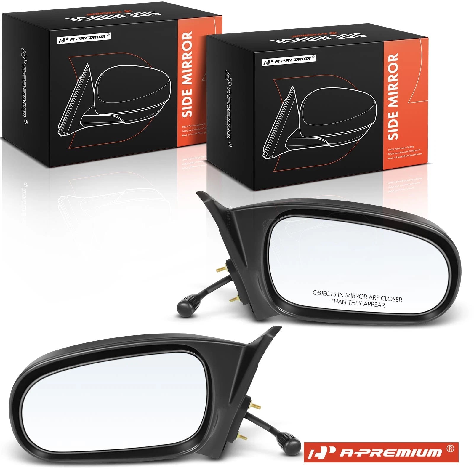 Pair Manual Side Mirrors for Honda Civic (1996–2000) Sedan