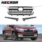 Front Upper Grille for Honda Ridgeline (2017–2020) Black & Chrome