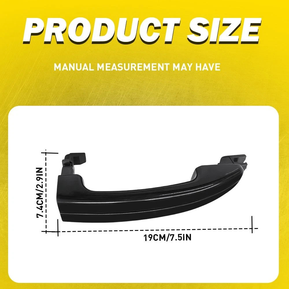 Exterior Door Handle for Ford Transit (2015–2019) - Black, Front, Driver/Passenger