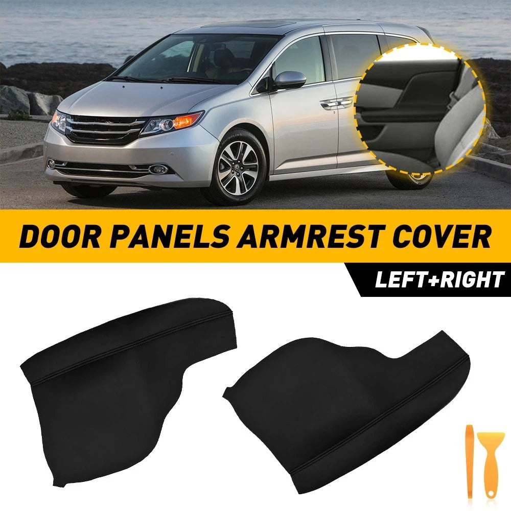 Pair Door Panel Armrest Vinyl Cover Trim for Honda Odyssey (2011–2017)