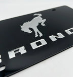 Acrylic Premium Black License Plate Frame for Ford Bronco Block Letters (1966–1996)