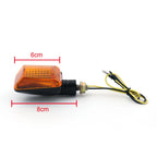2X Universal Motorcycle Turn Signal Light Lamp Blinkers Amber Lens