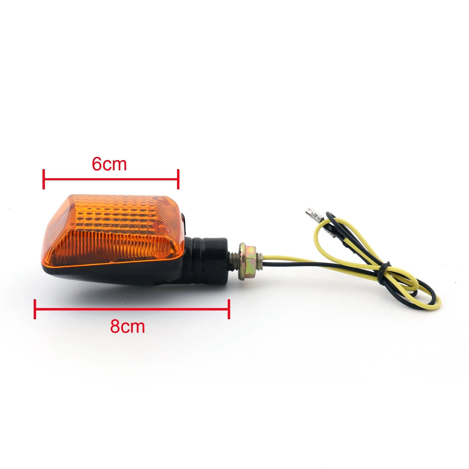 2X Universal Motorcycle Turn Signal Light Lamp Blinkers Amber Lens