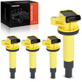 4x Yellow Ignition Coil for Toyota Corolla Matrix Pontiac (2010–2012)
