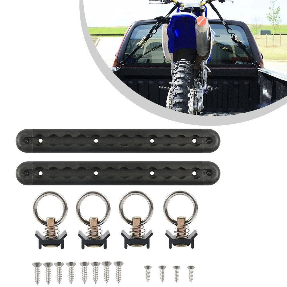 Set of 2 Cargo Control L Track Tie Down System 12 Inch Aluminum Rails